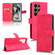 Samsung Galaxy S24 Ultra 5G Skin Feel Magnetic Flip Leather Phone Case - Rose Red