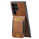 Samsung Galaxy S24 Ultra 5G Suteni H03 Oil Wax Leather Wallet Stand Back Phone Case - Brown