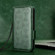 Samsung Galaxy S24 Ultra 5G Symmetrical Triangle Leather Phone Case - Green