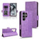 Samsung Galaxy S24 Ultra 5G Symmetrical Triangle Leather Phone Case - Purple