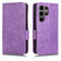 Samsung Galaxy S24 Ultra 5G Symmetrical Triangle Leather Phone Case - Purple