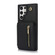 Samsung Galaxy S24 Ultra 5G YM006 Skin Feel Zipper Card Bag Phone Case with Dual Lanyard - Black