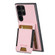 Samsung Galaxy S24 Ultra 5G Suteni H03 Litchi Leather Card Bag Stand Back Phone Case - Pink