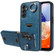 Samsung Galaxy A14 4G / 5G Calf Texture Card Slot Ring Holder Phone Case - Blue