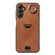Samsung Galaxy A14 4G / 5G Calf Texture Card Slot Ring Holder Phone Case - Brown