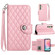Samsung Galaxy A14 4G / 5G Rhombic Texture Flip Leather Phone Case with Lanyard - Pink