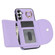 Samsung Galaxy A14 4G / 5G YM007 Ring Holder Card Bag Skin Feel Phone Case - Purple