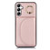 Samsung Galaxy A14 4G / 5G YM007 Ring Holder Card Bag Skin Feel Phone Case - Rose Gold