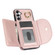Samsung Galaxy A14 4G / 5G YM007 Ring Holder Card Bag Skin Feel Phone Case - Rose Gold