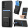 Samsung Galaxy A14 4G/5G Carbon Fiber Card Bag Fold Stand Phone Case - Black