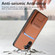 Samsung Galaxy A14 4G/5G Carbon Fiber Card Bag Fold Stand Phone Case - Brown