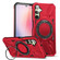 Samsung Galaxy A14 4G/5G MagSafe Magnetic Shockproof Phone Case with Ring Holder - Red