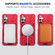 Samsung Galaxy A14 4G/5G MagSafe Magnetic Shockproof Phone Case with Ring Holder - Red