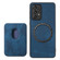 Samsung Galaxy A14 4G/5G Retro Leather Card Bag Magnetic Phone Case - Blue