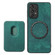 Samsung Galaxy A14 4G/5G Retro Leather Card Bag Magnetic Phone Case - Green