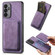 Samsung Galaxy A14 4G/5G Retro Leather Card Bag Magnetic Phone Case - Purple