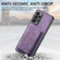 Samsung Galaxy A14 4G/5G Retro Leather Card Bag Magnetic Phone Case - Purple