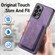 Samsung Galaxy A14 4G/5G Retro Leather Card Bag Magnetic Phone Case - Purple