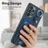 Samsung Galaxy A14 4G/5G Retro Skin-feel Ring Card Bag Phone Case with Hang Loop - Blue