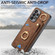 Samsung Galaxy A14 4G/5G Retro Skin-feel Ring Card Bag Phone Case with Hang Loop - Brown