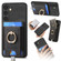 Samsung Galaxy A14 4G/5G Retro Splitable Magnetic Card Bag Leather Phone Case - Black