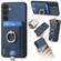 Samsung Galaxy A14 4G/5G Retro Splitable Magnetic Card Bag Leather Phone Case - Blue