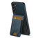 Samsung Galaxy A14 4G/5G Suteni H03 Oil Wax Leather Wallet Stand Back Phone Case - Blue
