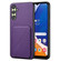 Samsung Galaxy A14 5G / 4G Denior Imitation Calf Leather Back Phone Case with Holder - Purple