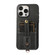 iPhone 15 Pro Max 02 RFID Card Bag Cowhide Texture PU Phone Case - Black