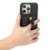 iPhone 15 Pro Max 02 RFID Card Bag Cowhide Texture PU Phone Case - Black