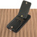 iPhone 15 Pro Max 02 RFID Card Bag Cowhide Texture PU Phone Case - Black