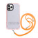 iPhone 15 Pro Max 2 in 1 360 Invisible Holder Cross-body Rope Phone Case - Orange