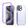 iPhone 15 Pro Max 2 in 1 360 Invisible Holder Cross-body Rope Phone Case - Purple