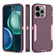 iPhone 15 Pro Max 2 in 1 Magnetic PC + TPU Phone Case - Purple Red+Pink