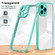 iPhone 15 Pro Max 3 in 1 Clear TPU Color PC Frame Phone Case - Light Green