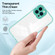 iPhone 15 Pro Max 3 in 1 Clear TPU Color PC Frame Phone Case - Light Green