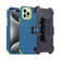 iPhone 15 Pro Max 3 in 1 PC + TPU Sliding Sleeve Phone Case - Blue+Green