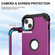 iPhone 15 Pro Max 3 in 1 Silicone Hybrid PC Shockproof Phone Case - Purple