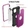 iPhone 15 Pro Max 3 in 1 Silicone Hybrid PC Shockproof Phone Case - Purple