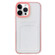 iPhone 15 Pro Max 360 Clear PC Hybrid TPU Phone Case with Card Slot - Pink