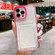 iPhone 15 Pro Max 360 Clear PC Hybrid TPU Phone Case with Card Slot - Rose Red
