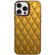 iPhone 15 Pro Max 3D Rhombus Electroplating TPU Hybrid PC Phone Case - Gold