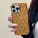 iPhone 15 Pro Max 3D Rhombus Electroplating TPU Hybrid PC Phone Case - Gold