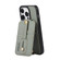 iPhone 15 Pro Max ABEEL Carbon Fiber RFID Card Holder Phone Case - Green
