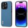 iPhone 15 Pro Max ABEEL Haze Texture PU Phone Case - Sky Blue