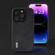 iPhone 15 Pro Max ABEEL Morocco Texture PU Phone Case - Black