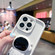 iPhone 15 Pro Max Astronaut 3D Relief Holder TPU + PC Full Coverage Phone Case - White