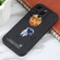 iPhone 15 Pro Max Astronaut Pattern Silicone Straight Edge Phone Case - Planet Landing-Black