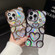 iPhone 15 Pro Max Bear Shape Electroplated Laser TPU Phone Case - Purple