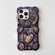 iPhone 15 Pro Max Bear Shaped Embossed Electroplated TPU Phone Case - Silver